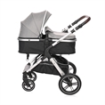 Passeggino VIOLA+ADAPTERS con cesta per neonato OPALINE Grey
